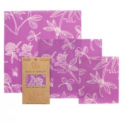 Bee’s wrap 3 pack Assorted print Mimi’s Purple